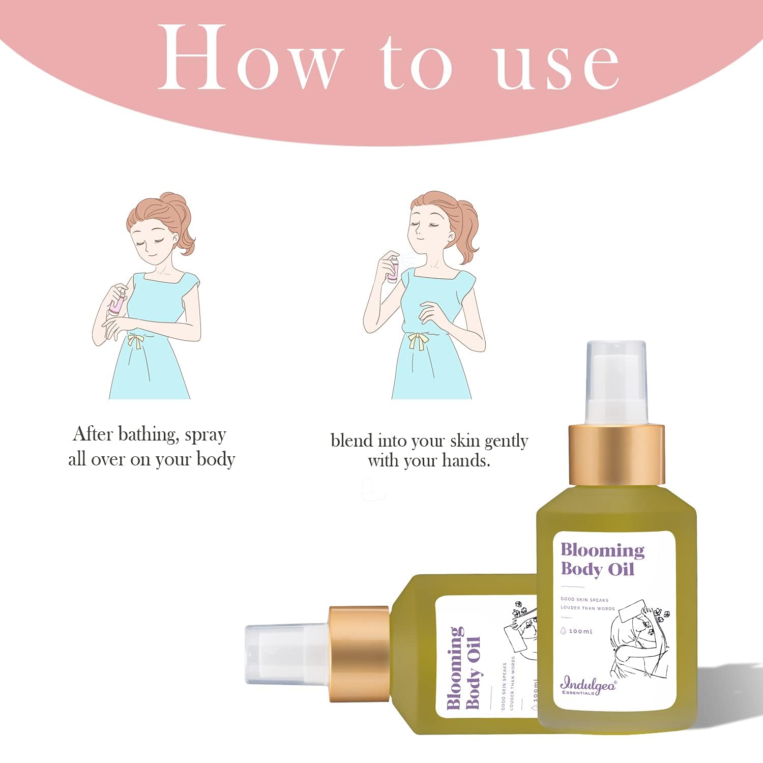 SS Blooming Body Oil (100ml) for Kids & Teens – Moisturizes & Brightens Dry, Dull Skin on Underarms & Thighs – Prevents Scarring – Perfect for Daily Skincare Routine & Post-Shaving Care