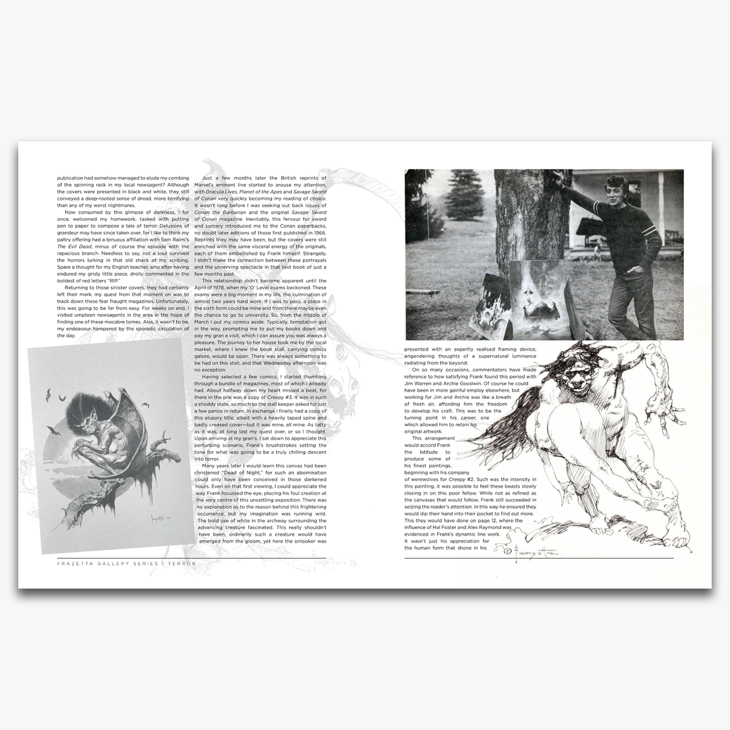 Frazetta Gallery Series: Terror - Classic Fantasy Art Print for Home & Office Decor | Perfect for Living Rooms, Bedrooms, and Gaming Spaces