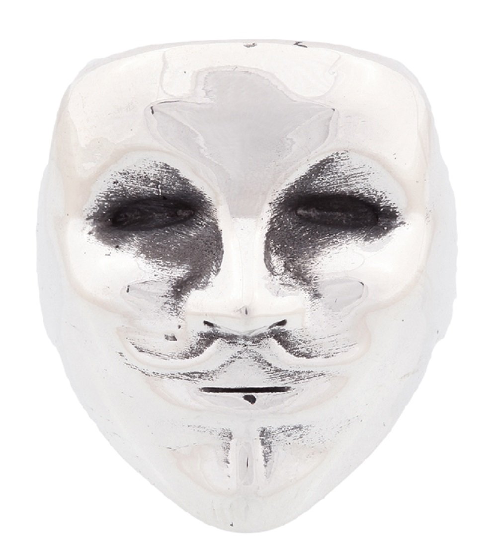 Guy Fawkes Anonymous Mask Ring - V for Vendetta Inspired Protest Accessory - Perfect for Political Rallies, Halloween Costumes & Cosplay Events