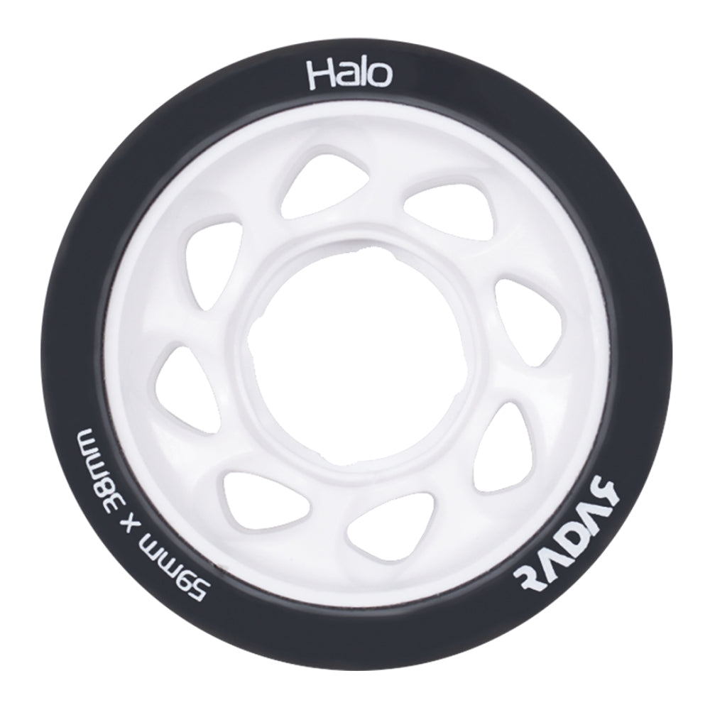Radar Halo 59mm Quad Wheels 4 Pack - High Performance Skateboard Wheels for Smooth Riding & Tricks - Perfect for Skateboarding, Longboarding & Roller Derby