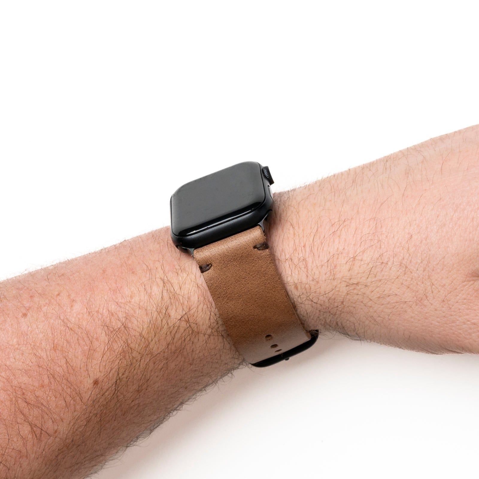 Genuine Leather Apple Watch Band - Premium Replacement Strap for Apple Watch Series 9/8/7/6/SE - Soft Comfortable & Adjustable - Perfect for Workouts, Office & Everyday Wear