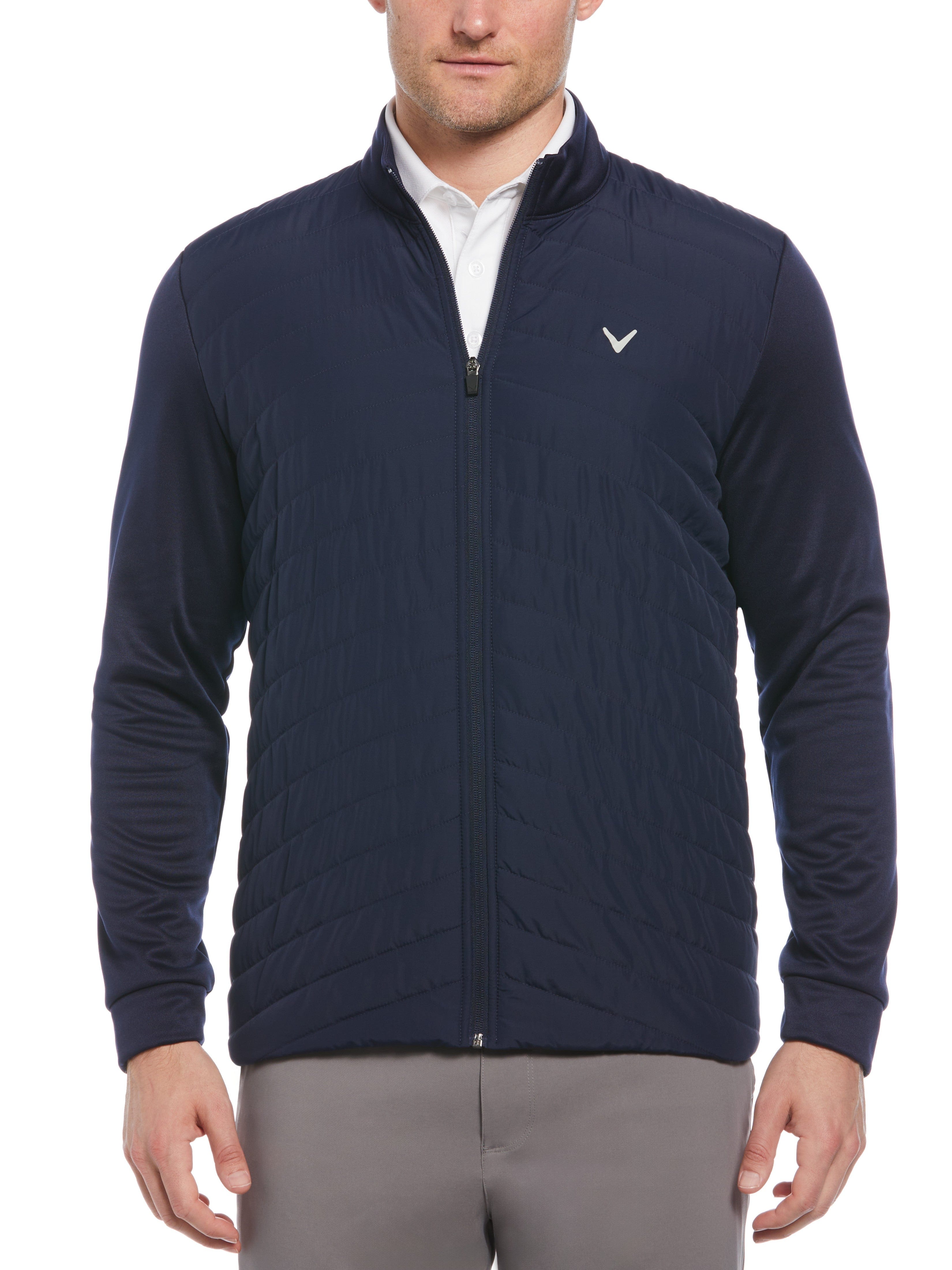 Men's Quilted Puffer Golf Jacket - Lightweight Warm Winter Coat for Golfing & Outdoor Activities - Water-Resistant Windbreaker for Casual Wear & Sports