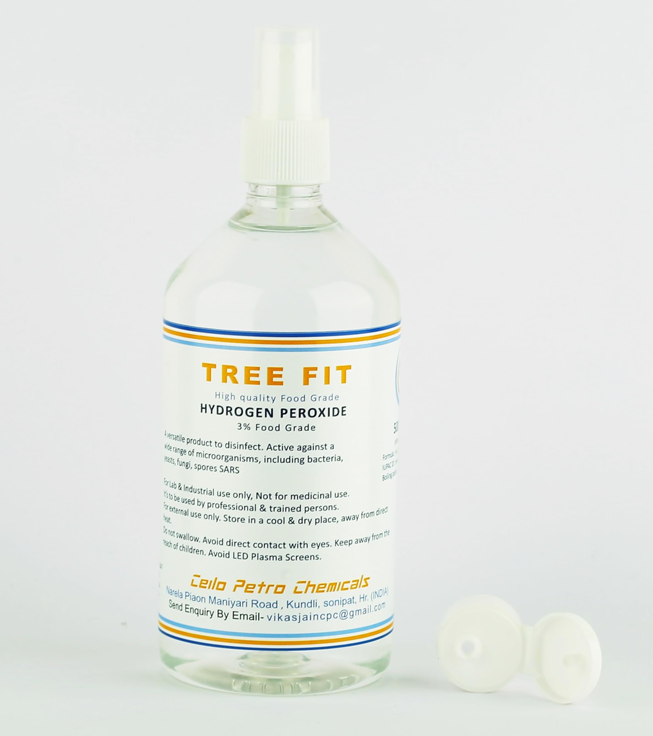 **Tree Fit 3% Food Grade Hydrogen Peroxide for Plants - Multi-Purpose Disinfectant & Cleaner (250ml x 2 Pack, 500ml Total) - Ideal for Gardening, First Aid & Household Sanitizing**