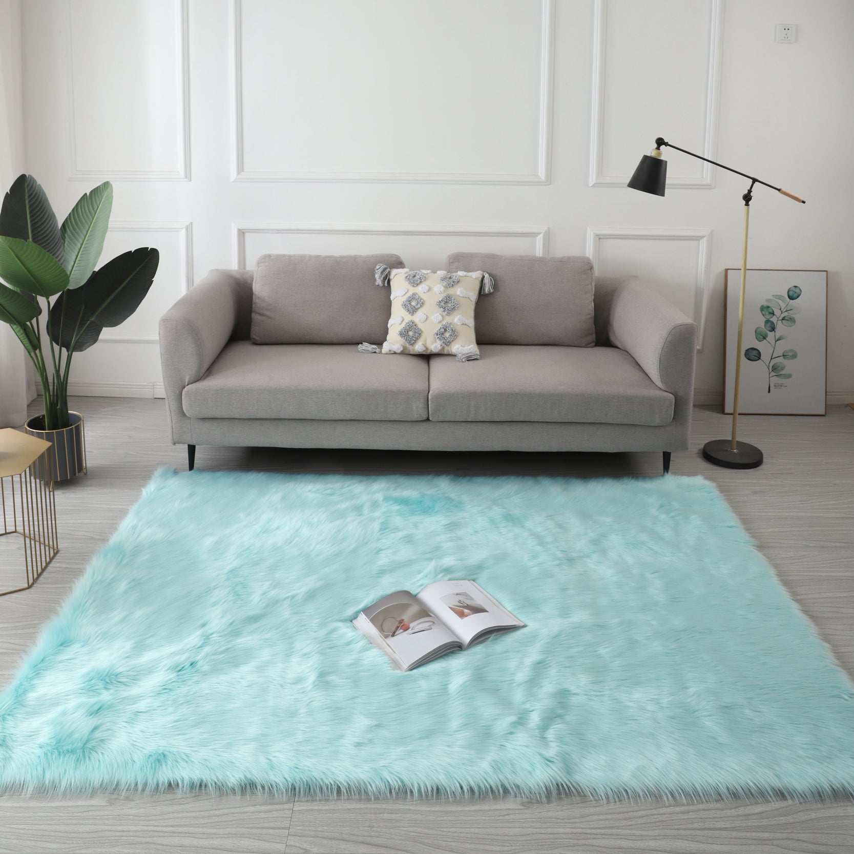 Ultra Soft Fluffy Faux Fur Sheepskin Area Rug - Cozy Home Decor for Living Room, Bedroom & Nursery - Machine Washable Shaggy Rug for Warmth and Comfort