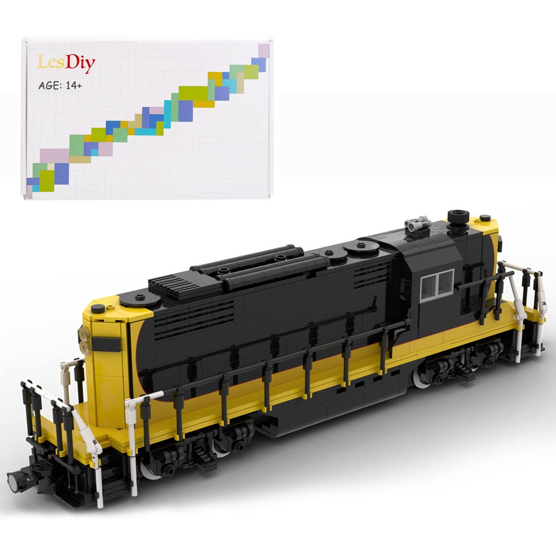 PANDAA Technic Train Building Blocks 1308 Pieces - Adult Collectible Model Car Set, Retro GP9 Steam Locomotive Construction Kit for Engineers & Hobbyists - Perfect for STEM Learning, Office Display & DIY Gift