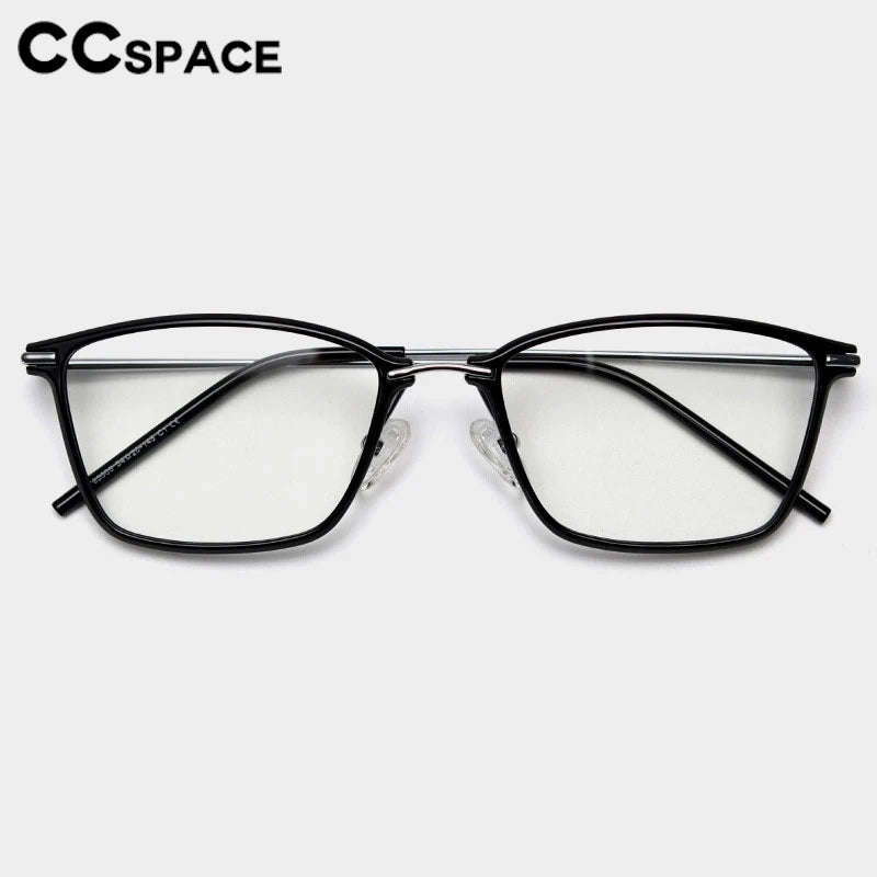CCspace Women's Full Rim Small Square TR90 Titanium Eyeglasses Frame - Lightweight & Durable for Work, Reading & Daily Use (Model 301814)