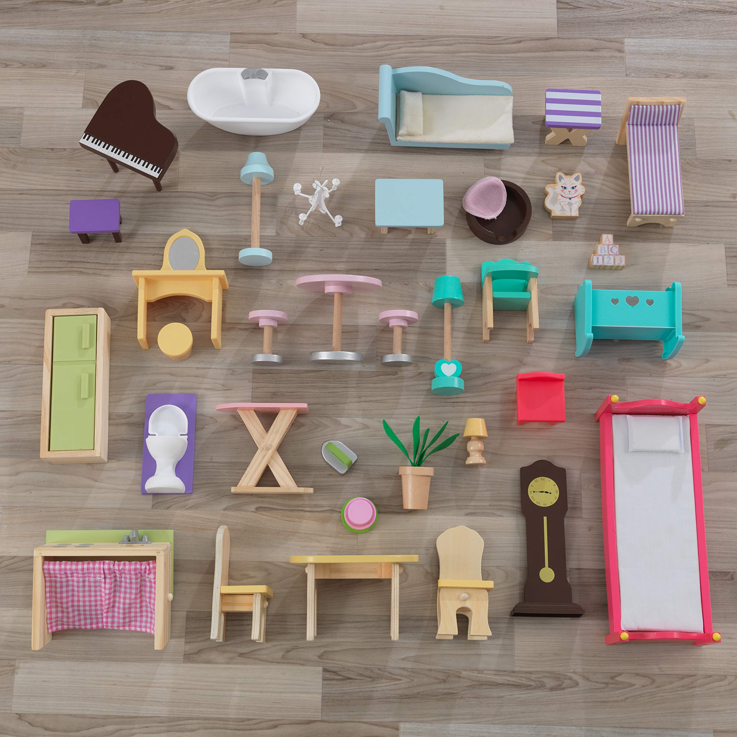 KidKraft Majestic Mansion Wooden Dollhouse with 34-Piece Accessories, Working Elevator & Garage - Perfect Gift for Girls & Boys Ages 3+ | Pretend Play, Birthday Present, Christmas Gift for Kids
