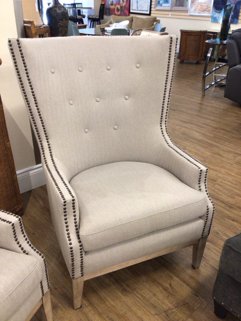 Four Hands Lillian Grey Wingback Accent Chair - Stylish Occasional Seating for Living Room, Bedroom & Reading Nook