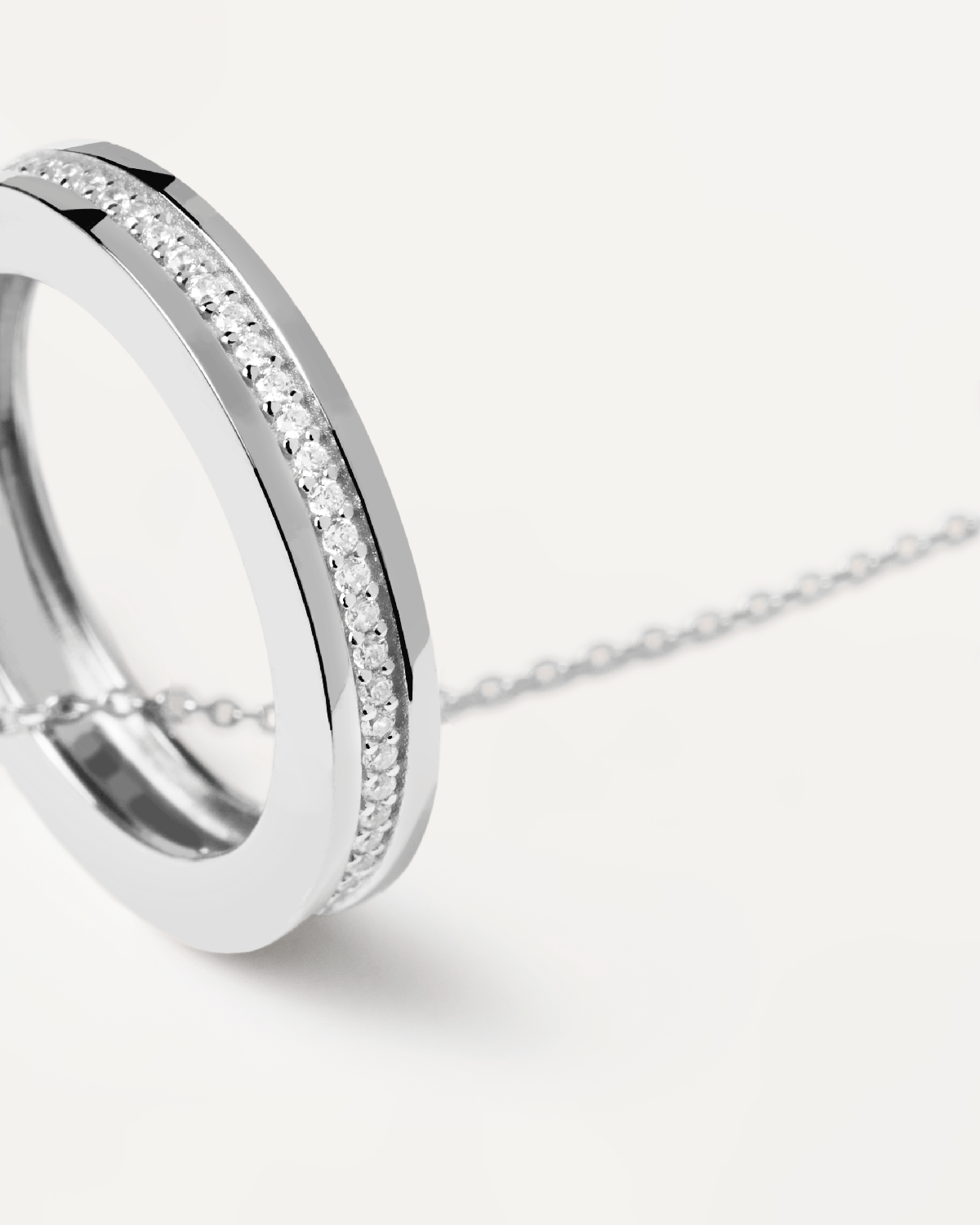 GRID Infinity Silver Necklace for Women - Elegant Sterling Silver Pendant Jewelry Gift for Her - Perfect for Parties, Weddings & Everyday Wear