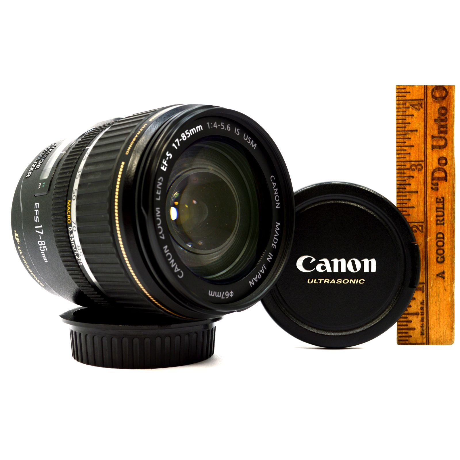 Used Canon EF-S 17-85mm f/4-5.6 IS USM Zoom Lens with Front & Rear Caps - Perfect for Travel Photography & Everyday Shooting