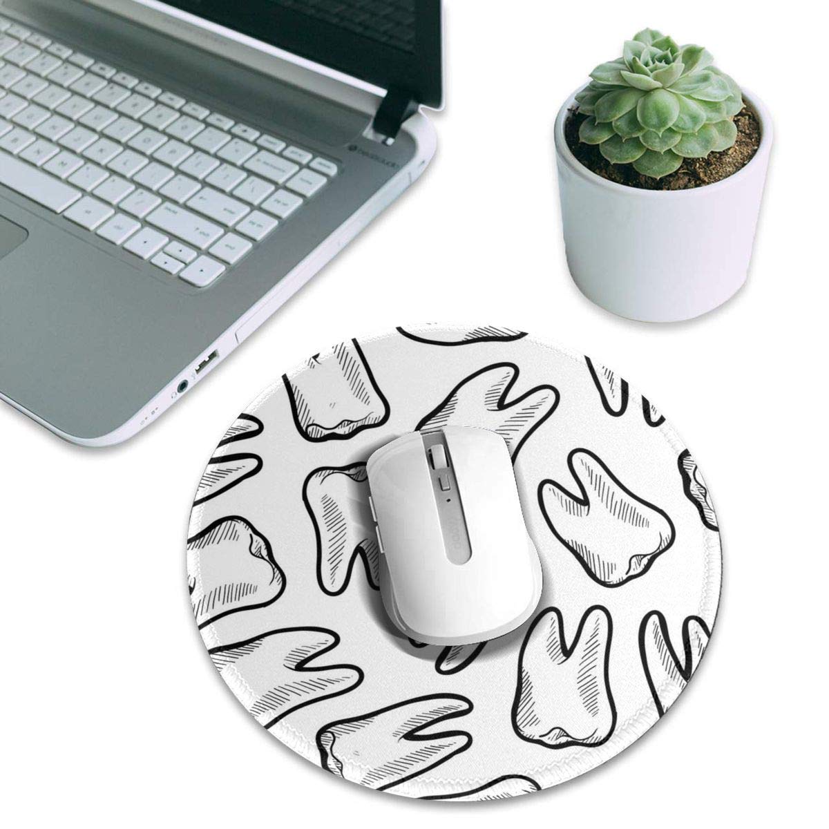 Non-Slip Round Gaming Mouse Pad for PC, Laptop & Consoles - 7.87