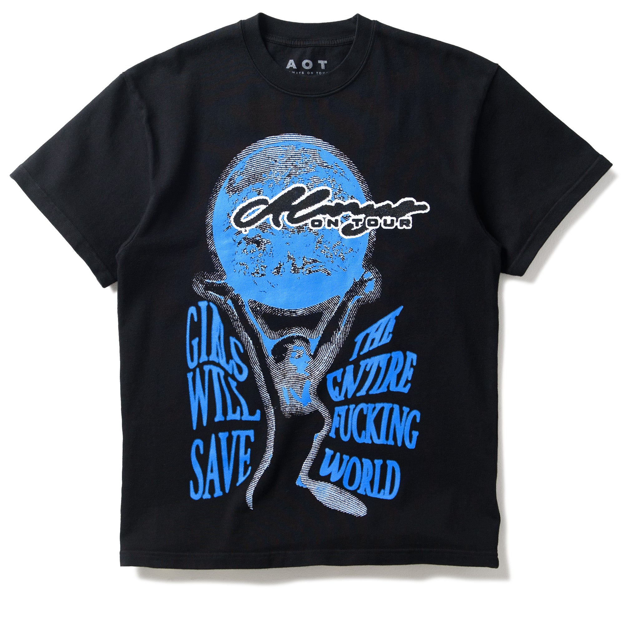 Always On Tour GWSTFW T-Shirt - Black | Stylish & Comfortable Cotton Tee for Travel, Concerts & Casual Wear