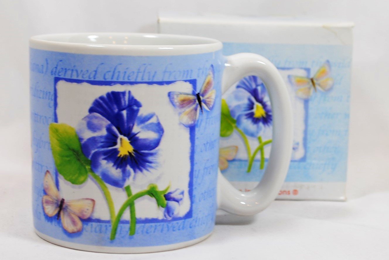 Beautiful Floral Butterfly Ceramic Coffee Mug - Perfect for Tea, Coffee & Hot Drinks - Ideal Gift for Home, Office & Garden Use
