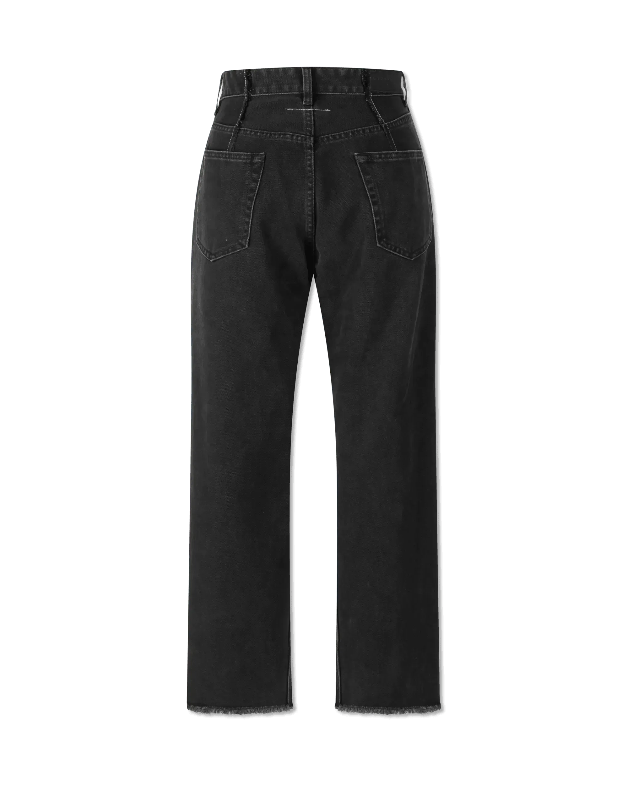 Frayed Hem Straight Leg Jeans for Women - High Waist Distressed Denim Pants - Casual & Trendy Outfit for Streetwear, Date Night, and Everyday Wear