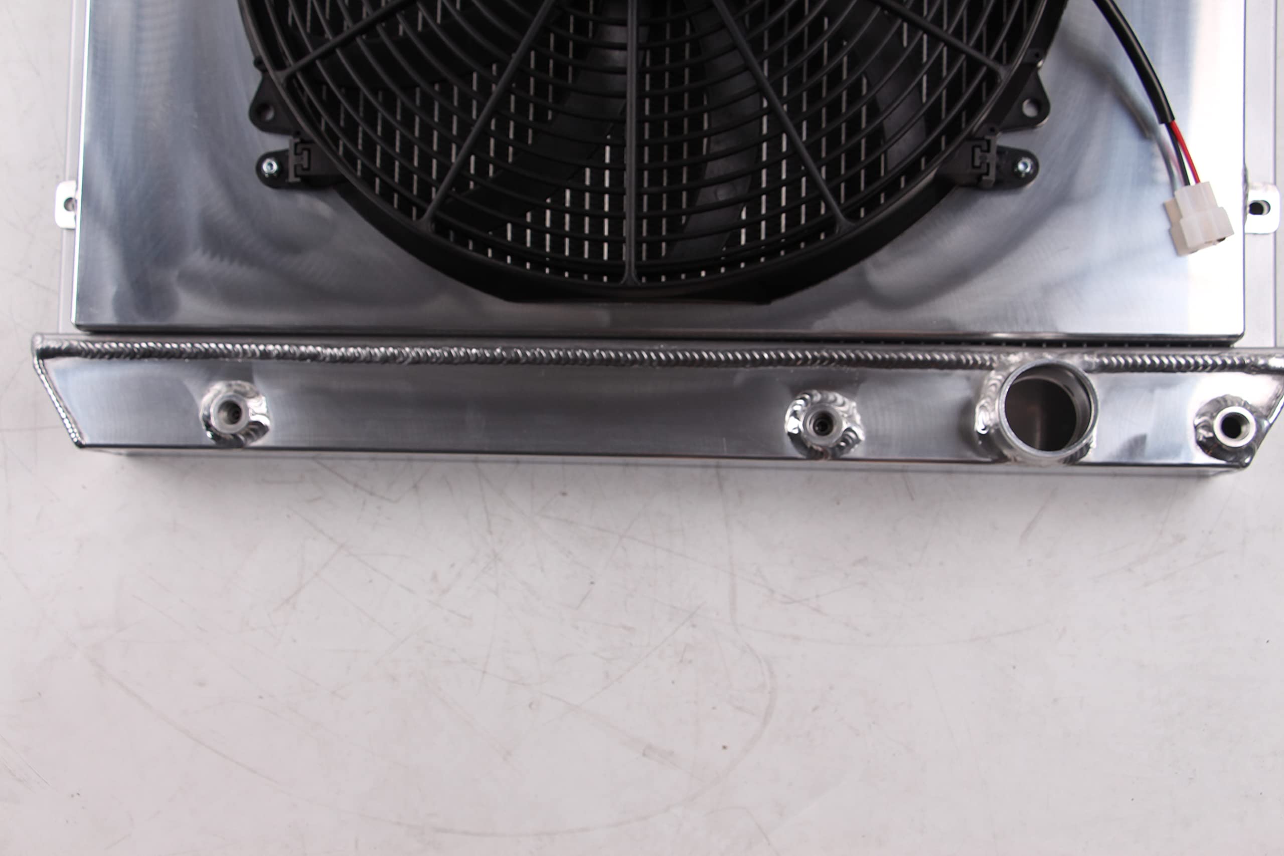 High-Performance 3 Row Aluminum Radiator with Shroud & Fan - Compatible with 1963-1966 Chevy C10/C20/C30 Trucks - 25