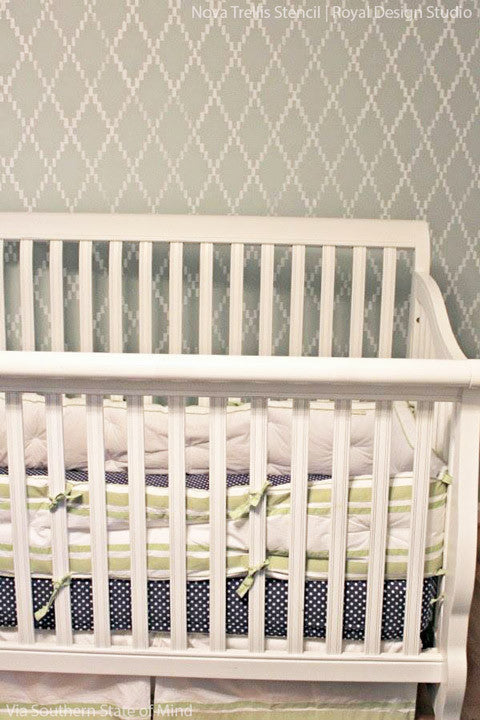 Nova Trellis Wall Stencil - Reusable DIY Painting Template for Home Decor, Nursery, Accent Walls & Furniture - Perfect for Bedroom, Living Room, Bathroom Makeovers