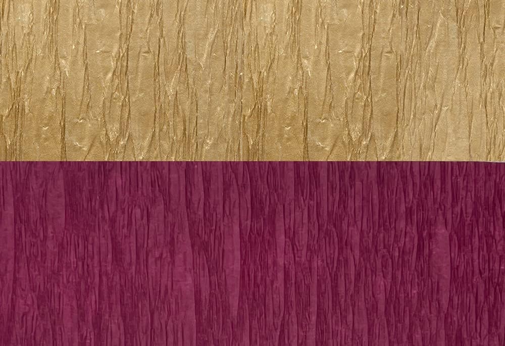 Premium Maroon Plum & Dark Metallic Gold Crepe Paper Streamers - USA Made - Perfect for Birthday Parties, Baby Showers & Wedding Decorations