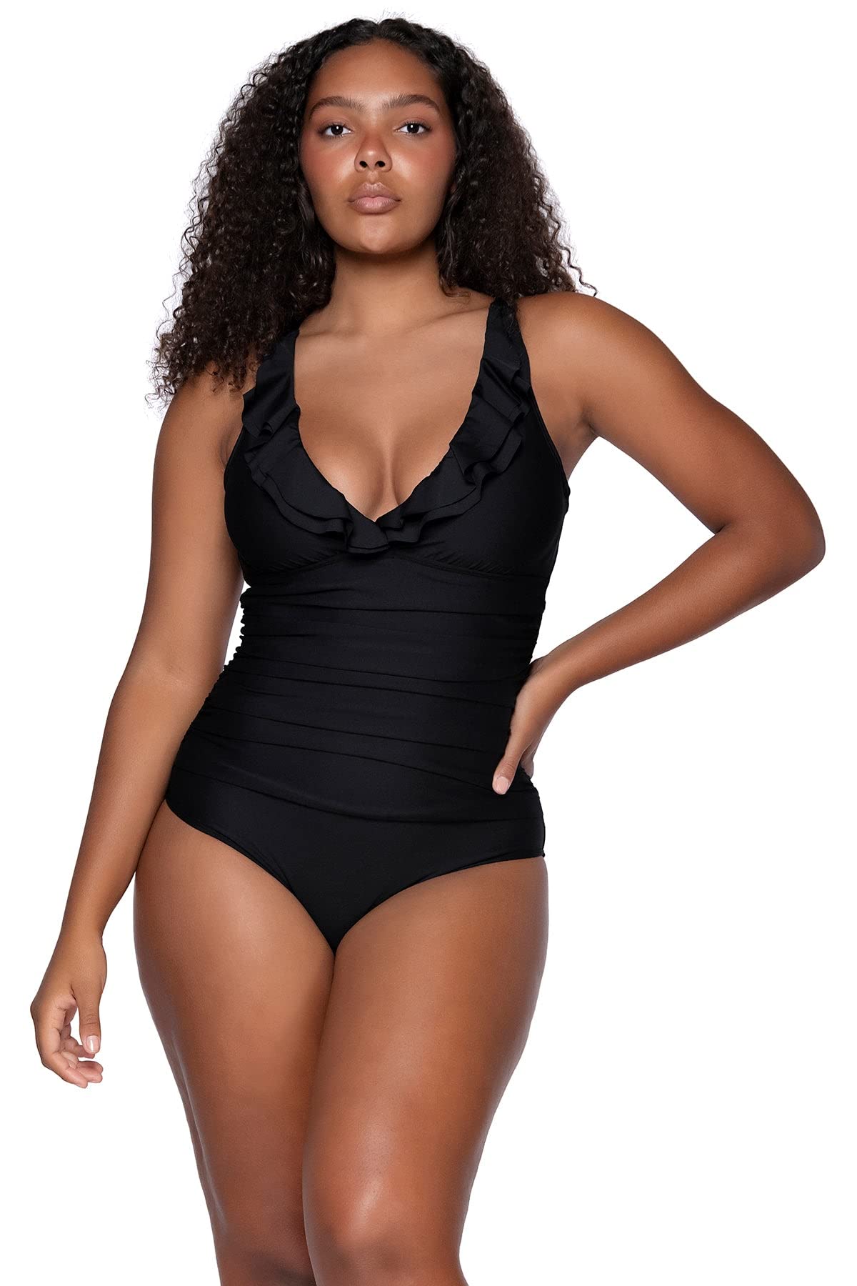 Amira One Piece Women's Swimsuit - Flattering High Waist Bathing Suit for Women, UPF 50+ Sun Protection - Perfect for Beach Vacations, Pool Parties & Summer Getaways
