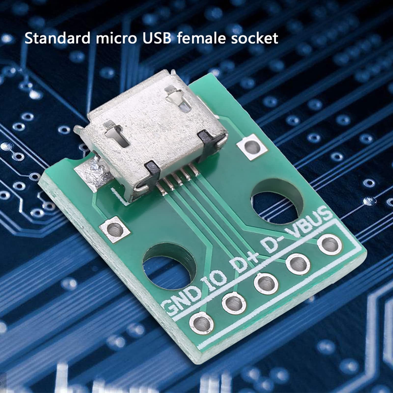 10PCS Micro USB Female to DIP Adapter Board - 5 Pin 2.54mm Pitch Converter for DIY Projects, USB Power Supply & Breadboard Prototyping | Perfect for Arduino, Raspberry Pi & Electronics Development