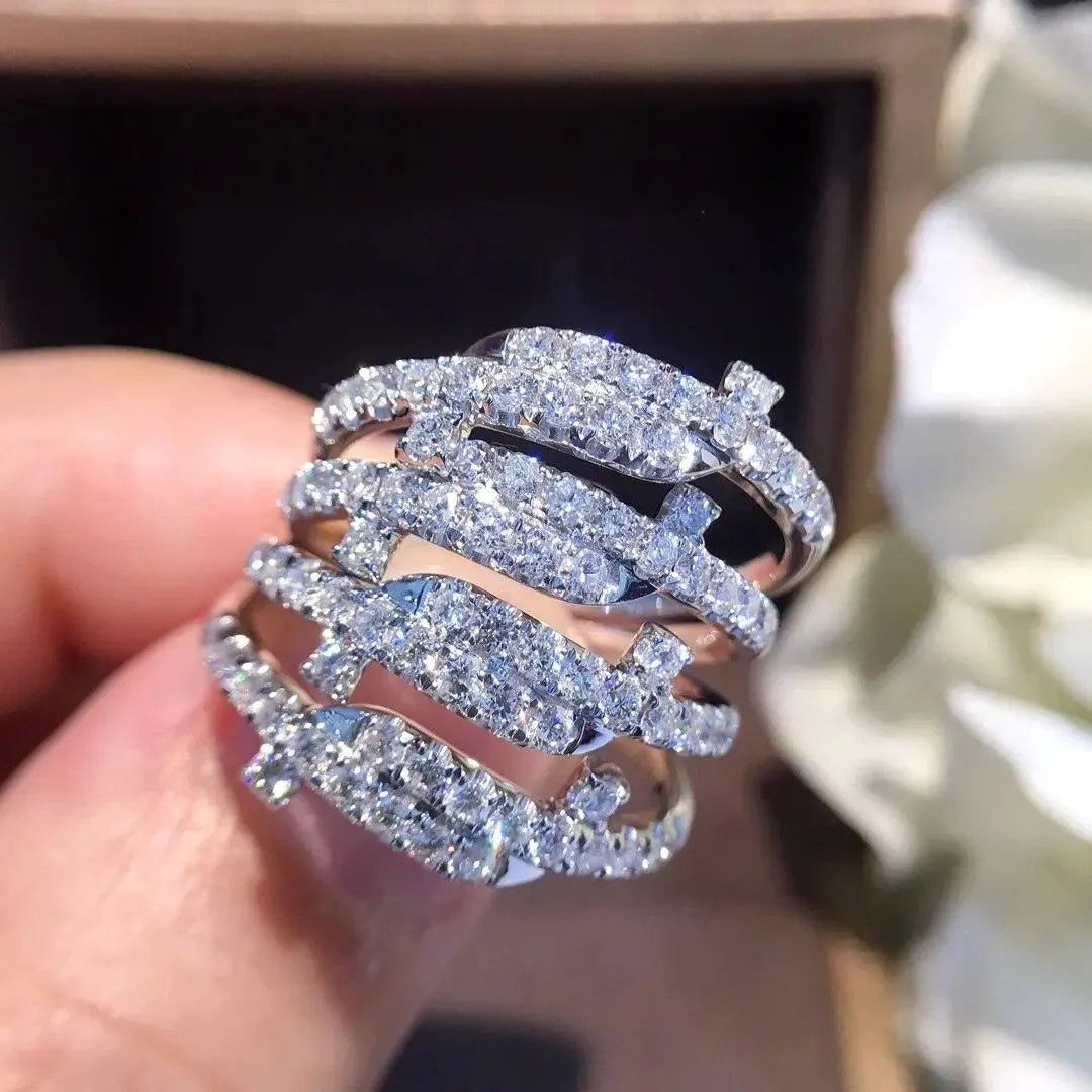 18K Gold Natural Diamond Ring – Elegant Gemstone Engagement Ring for Women, Classic & Trendy Fine Jewelry Gift for Wedding, Anniversary, Party – 2023 New Arrival