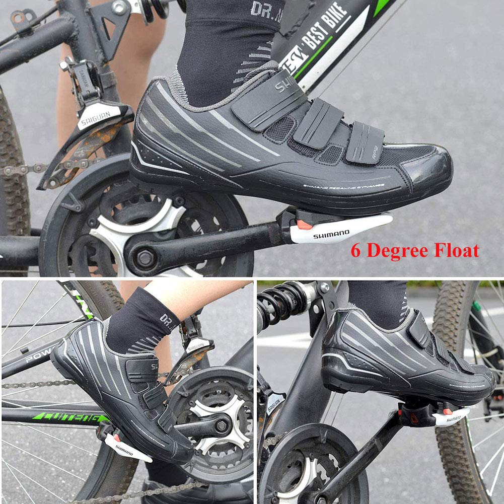 SPD SL Compatible Bike Cleats (6 Degree Float) - Road & Indoor Cycling Cleats for Men & Women - Perfect for Spin Class, Commuting & Training