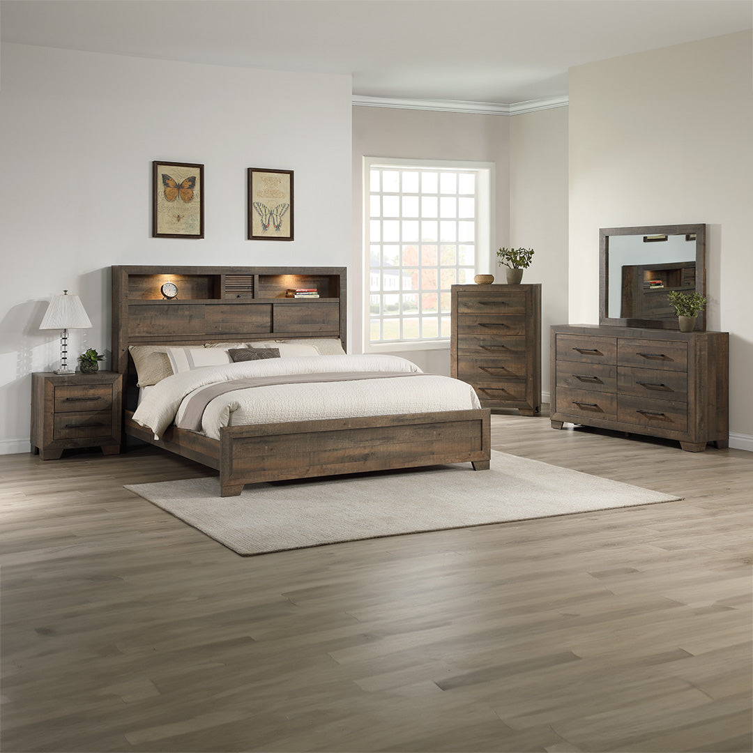 Modern Bookcase Bed with Storage - Space-Saving Bed Frame with Bookshelves for Small Apartments, Dorms & Studio Living