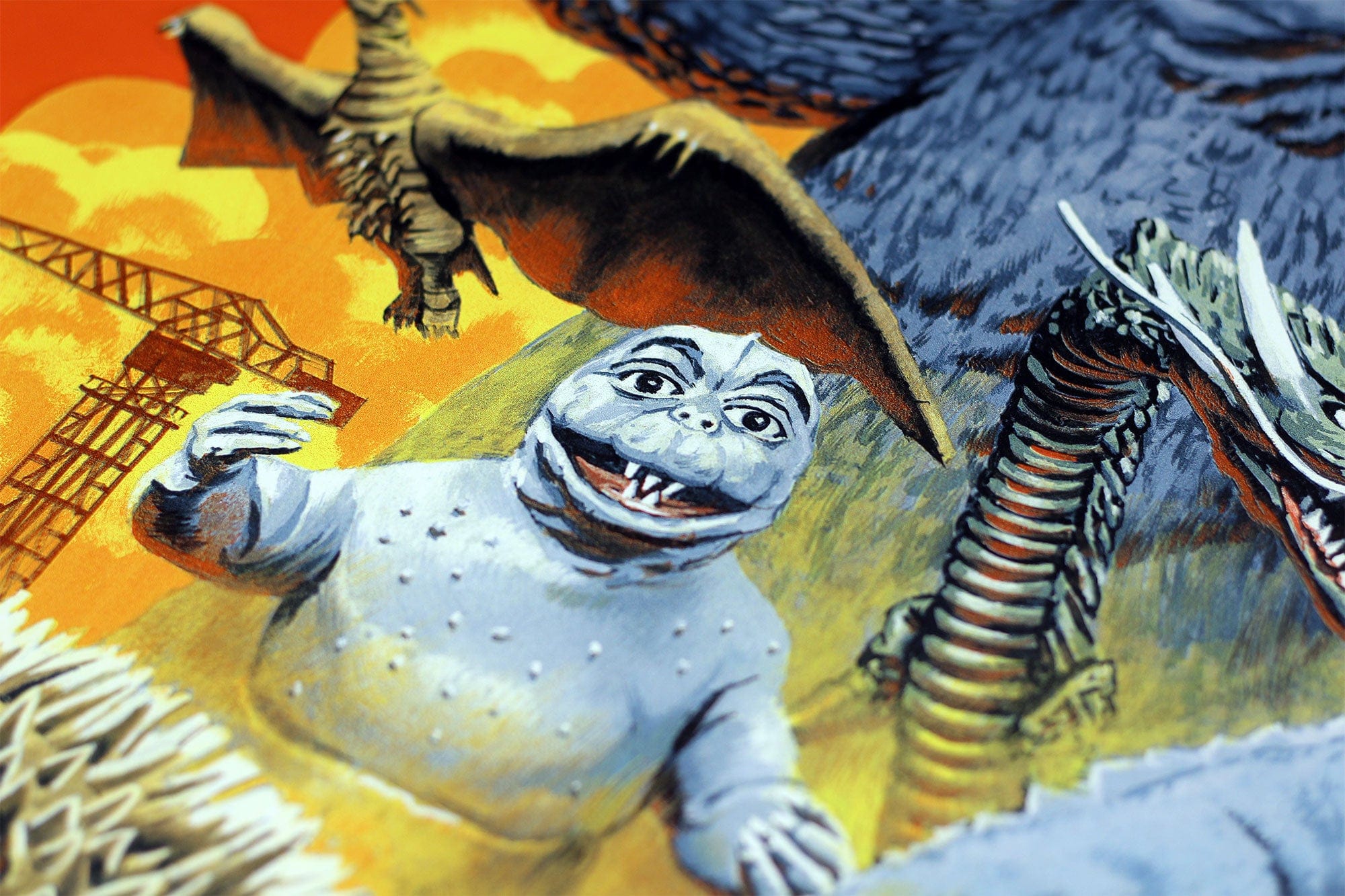 Destroy All Monsters Movie Poster - Classic Kaiju Film Wall Art for Godzilla Fans - Perfect for Home Theater, Game Room & Office Decor