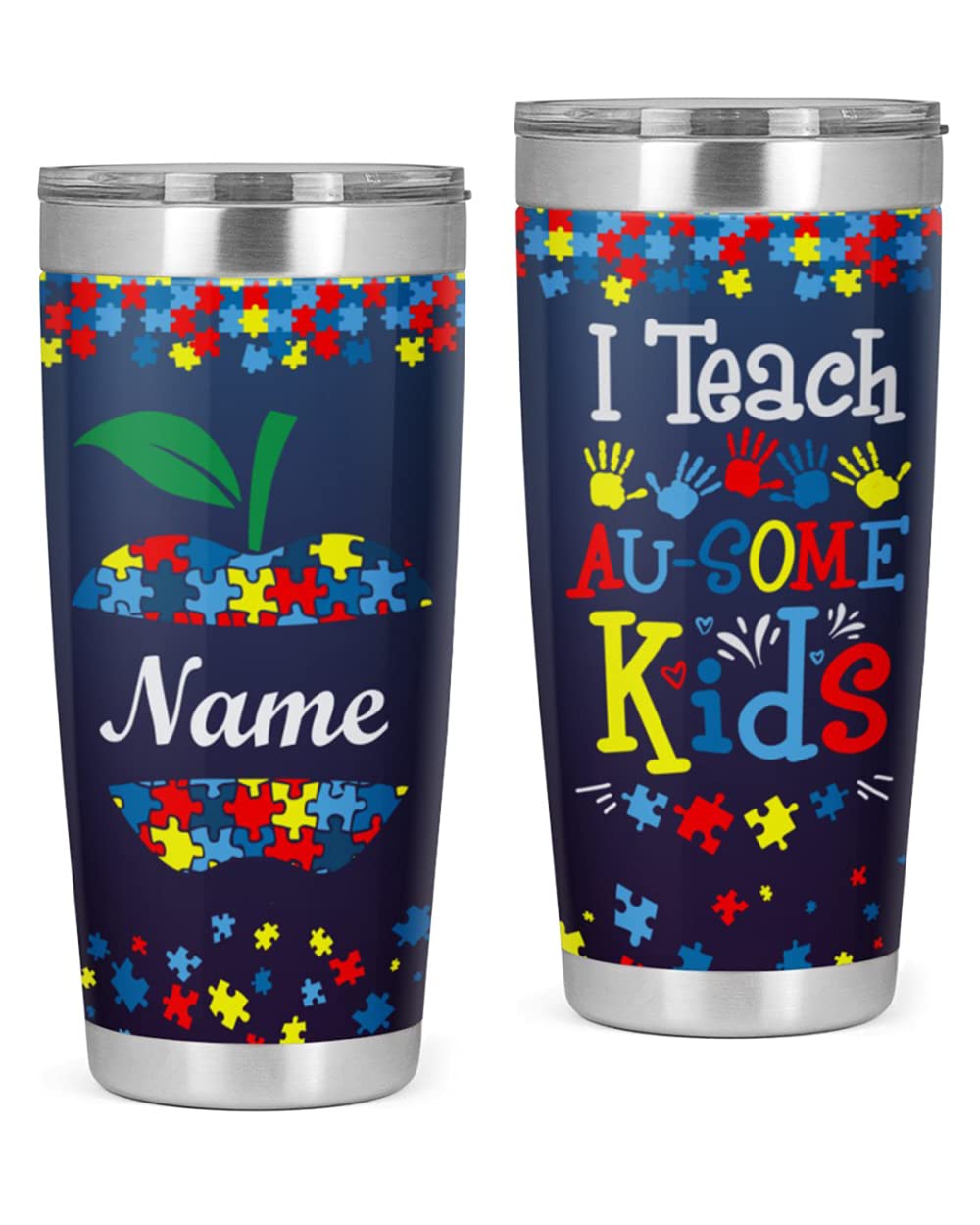 Personalized Stainless Steel Tumbler 20oz/30oz - Vacuum Insulated Travel Mug with Lid & Straw - Keeps Drinks Hot/Cold for 24 Hours - Perfect for Coffee, Tea, Iced Beverages - Great Gift for Teachers, Students & Office Use
