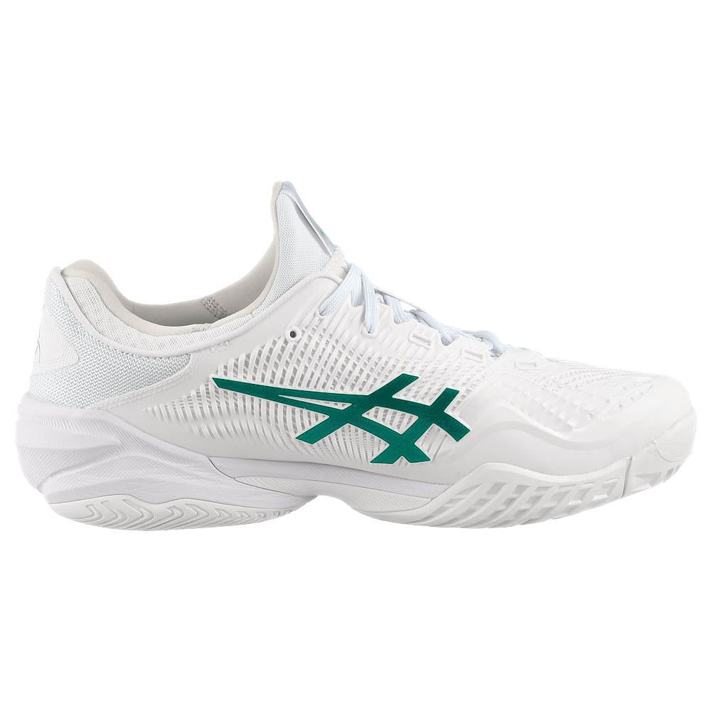 ASICS Men's Court FF 3 Novak Tennis Shoes - White/Pitch Green | High-Performance Tennis Footwear for Competitive Play & Training