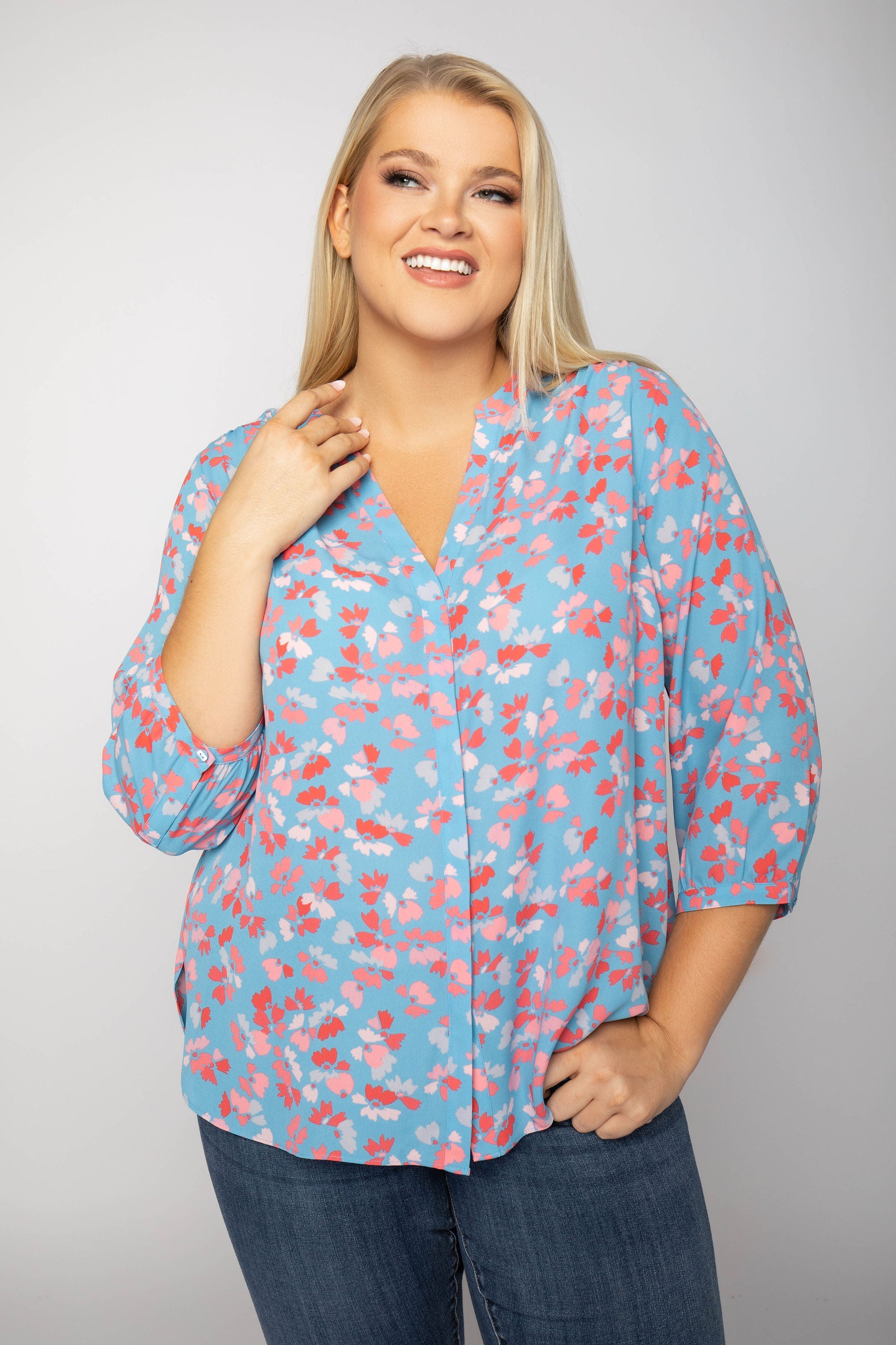Pintuck Blouse Pacific Meadow - Elegant Women's Tops for Work & Casual Wear | Perfect for Office, Dates & Special Occasions