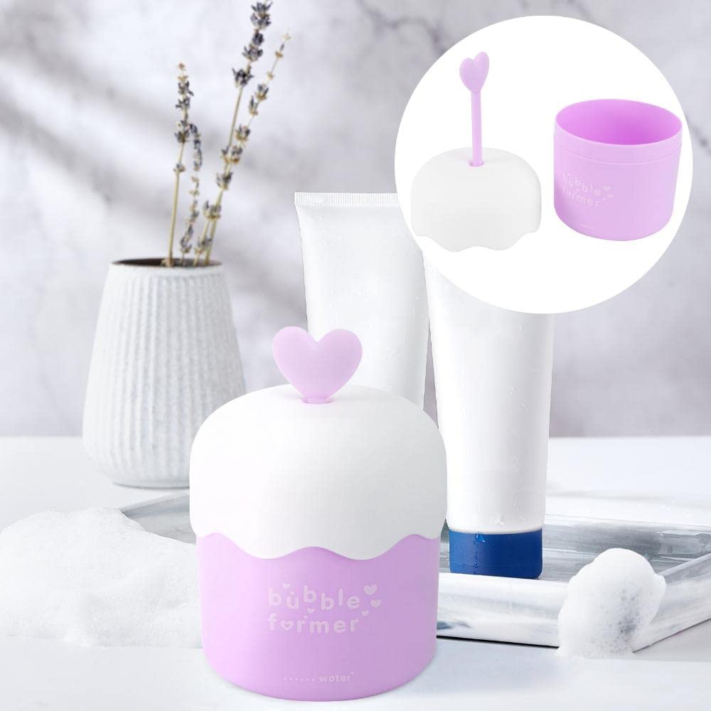Portable Foam Maker Cup for Face Cleansing - Press Bubbler Beauty Tool, Easy-to-Use Bubble Maker for Skin Care (Purple) | Perfect for Travel, Daily Facial Routine & Spa Treatments