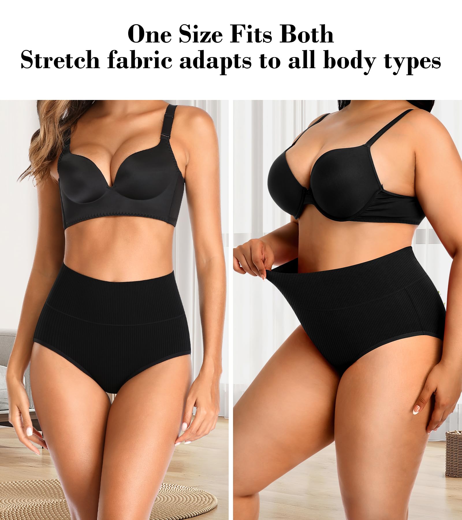 High Waisted Women's Underwear - Cotton Tummy Control Postpartum Panties - Full Coverage Soft Comfortable Briefs for Everyday Wear, Maternity & Post Surgery Recovery