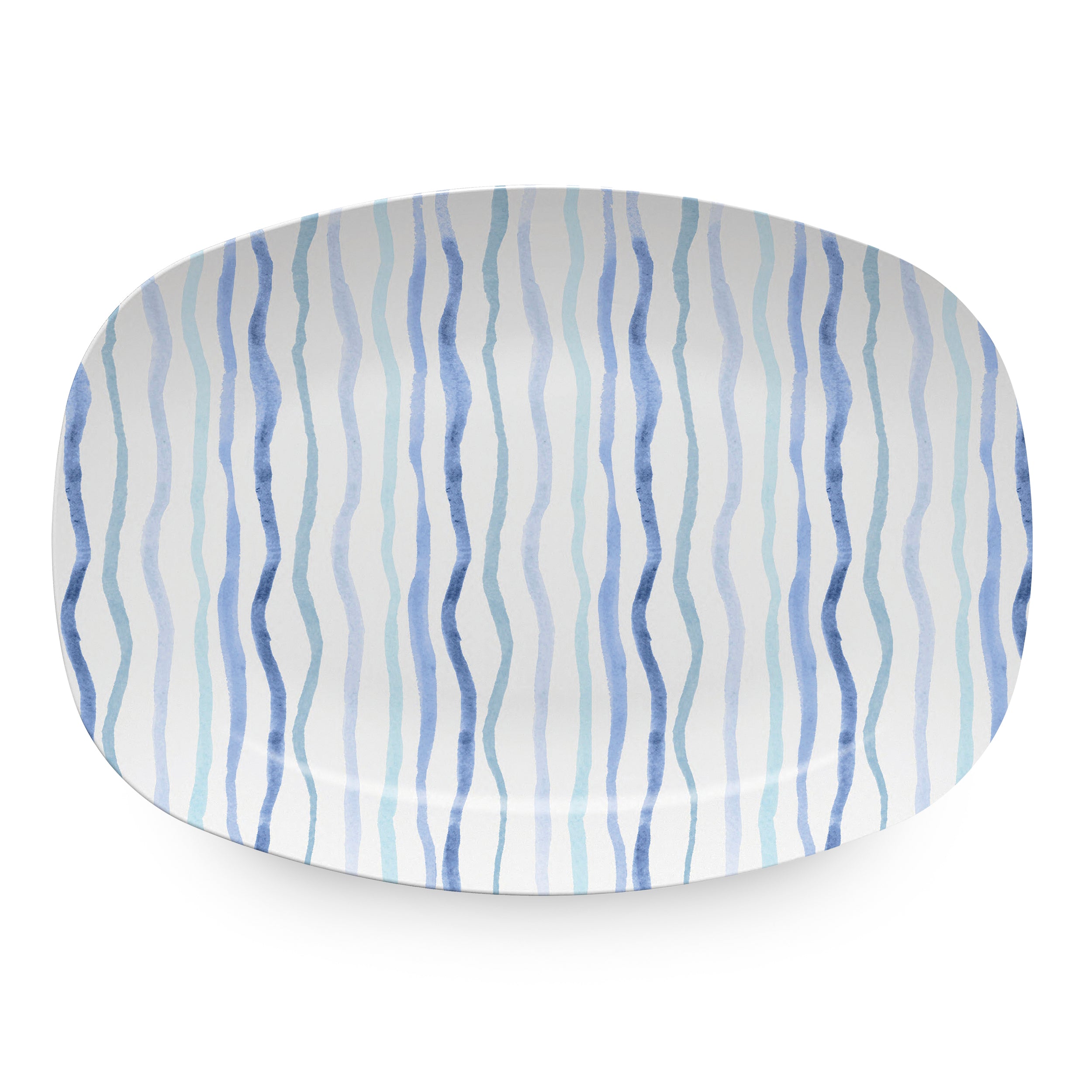 Blue Stripe Tease Platter - Elegant Serving Tray for Cheese, Charcuterie & Appetizers | Perfect for Parties, Entertaining & Home Decor
