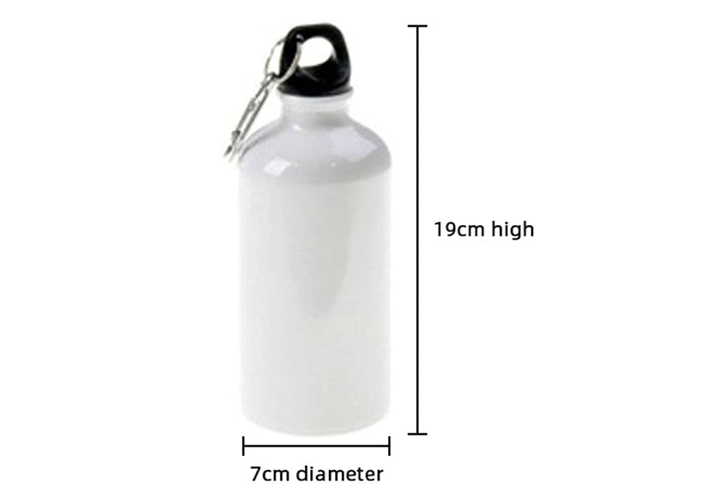 60pcs 500ml White Blank Aluminum Sports Water Bottles for Sublimation Printing - Heat Press Customizable Water Bottles for Gym, Hiking & Outdoor Activities