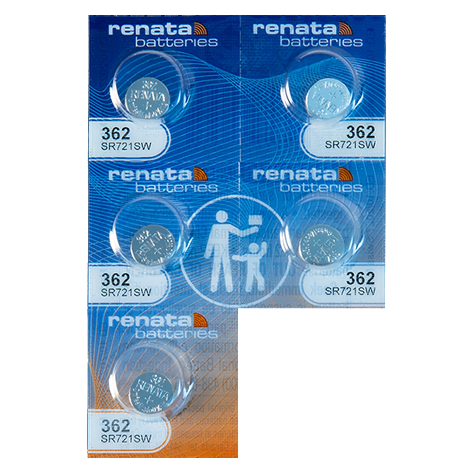 Renata 362 Silver Oxide Watch Battery - 5 Pack LR60 SR621SW 1.55V for Watches, Calculators & Medical Devices | Long-Lasting Power for Precision Timekeeping