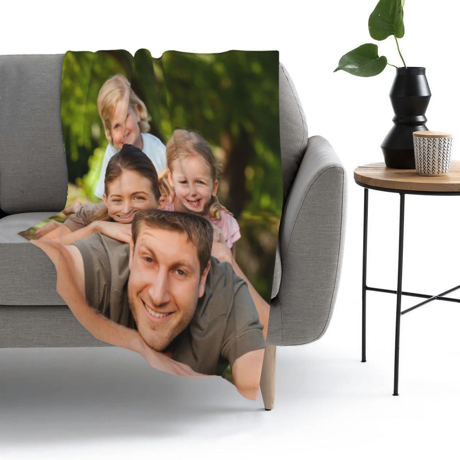 Personalized Photo Blanket Custom with Text - 60