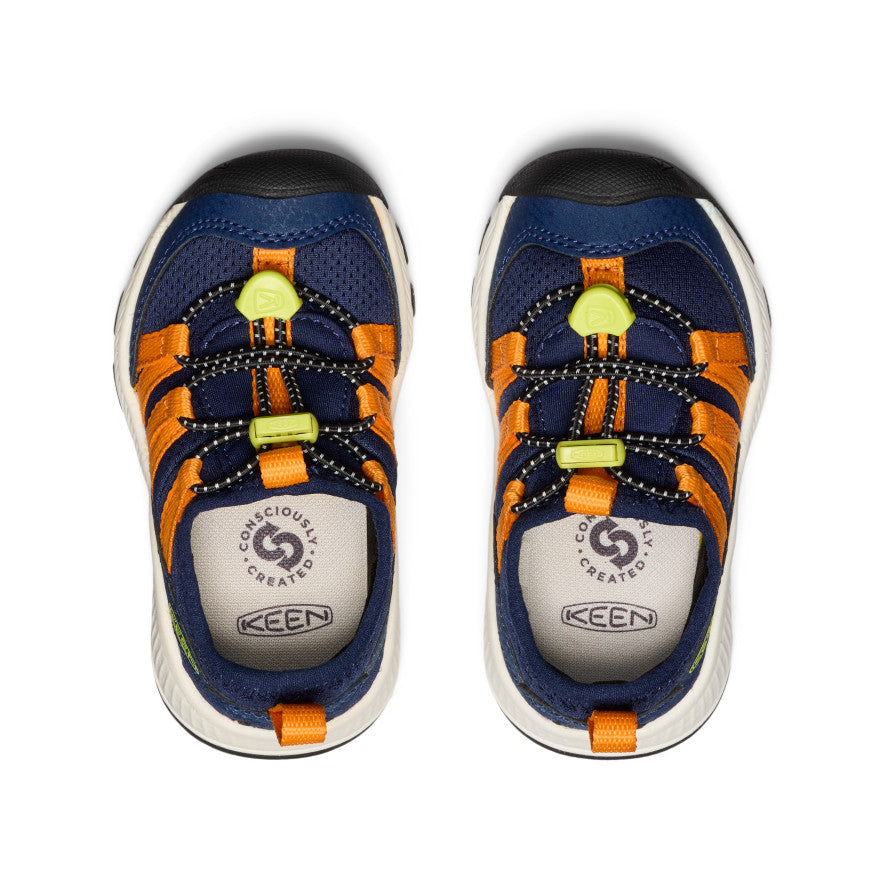 Motozoa Toddler Sneakers for Boys & Girls - Navy Blue & Bright Marigold Colors | Comfortable Kids Shoes for Playground, School & Everyday Wear
