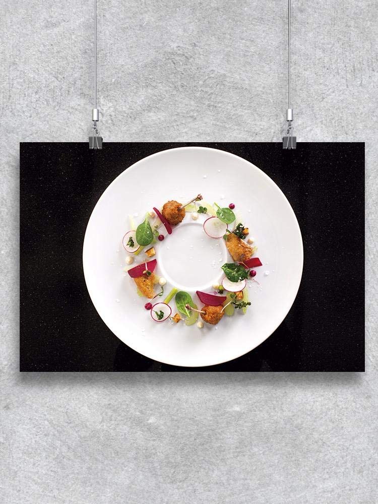 Minimalist Dish Poster - Top View for Kitchen Decor