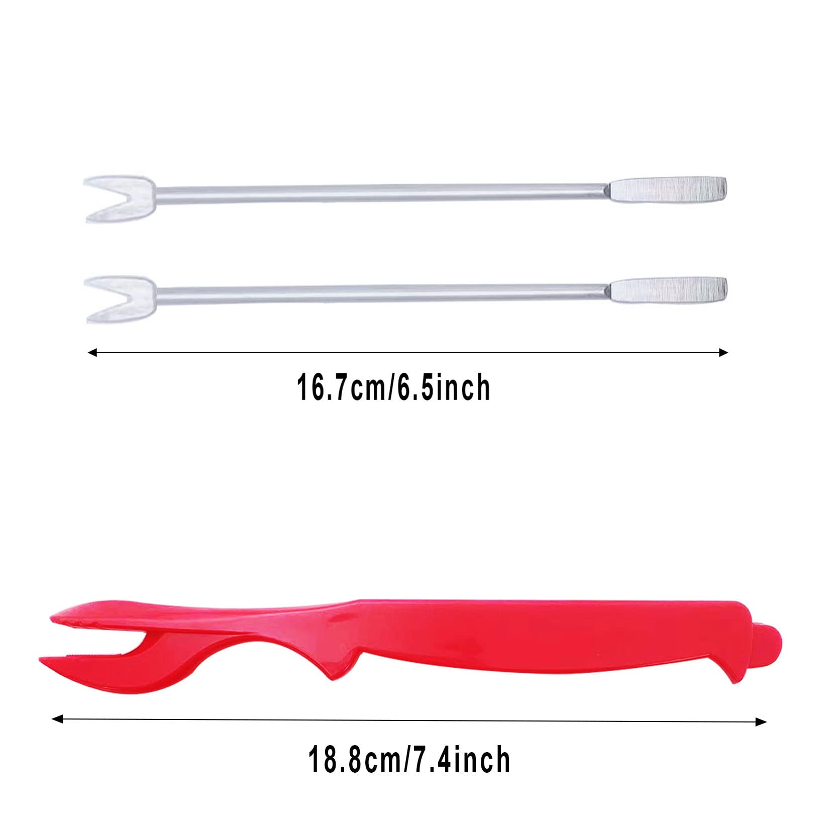 Premium Seafood Cracker & Sheller Set - 8-Piece Lobster & Crab Crackers with Forks (Red) - Perfect for Seafood Lovers, Dinner Parties & Beach Picnics