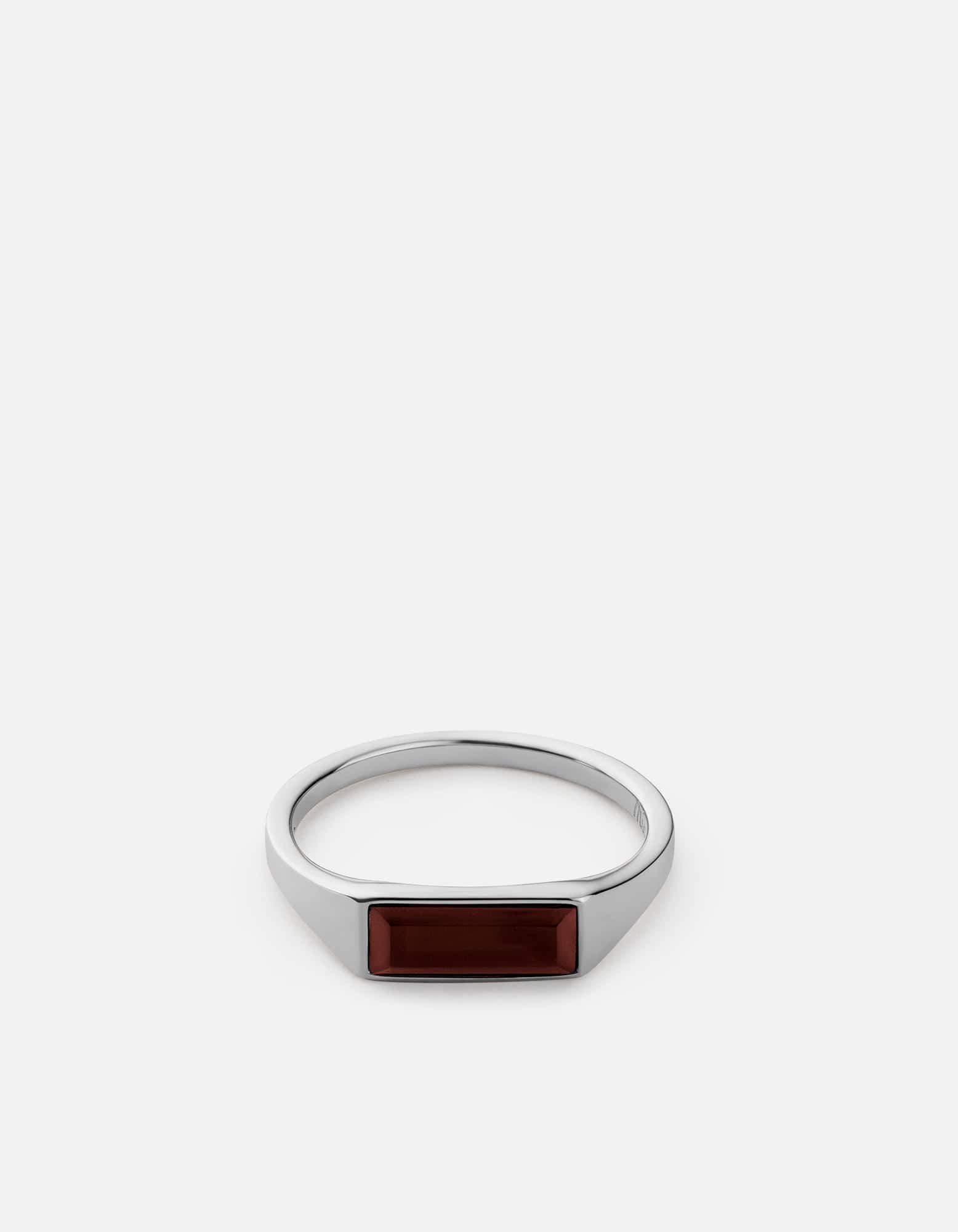Lennox Thin Agate Ring - Sterling Silver Jewelry for Women, Elegant Stackable Band for Everyday Wear & Special Occasions