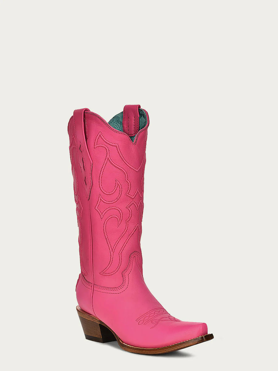 Z5138 M Corral Fuchsia Western Cowgirl Leather Boots for Women - Stylish & Comfortable Riding Boots for Country Dance, Rodeo & Cowgirl Fashion