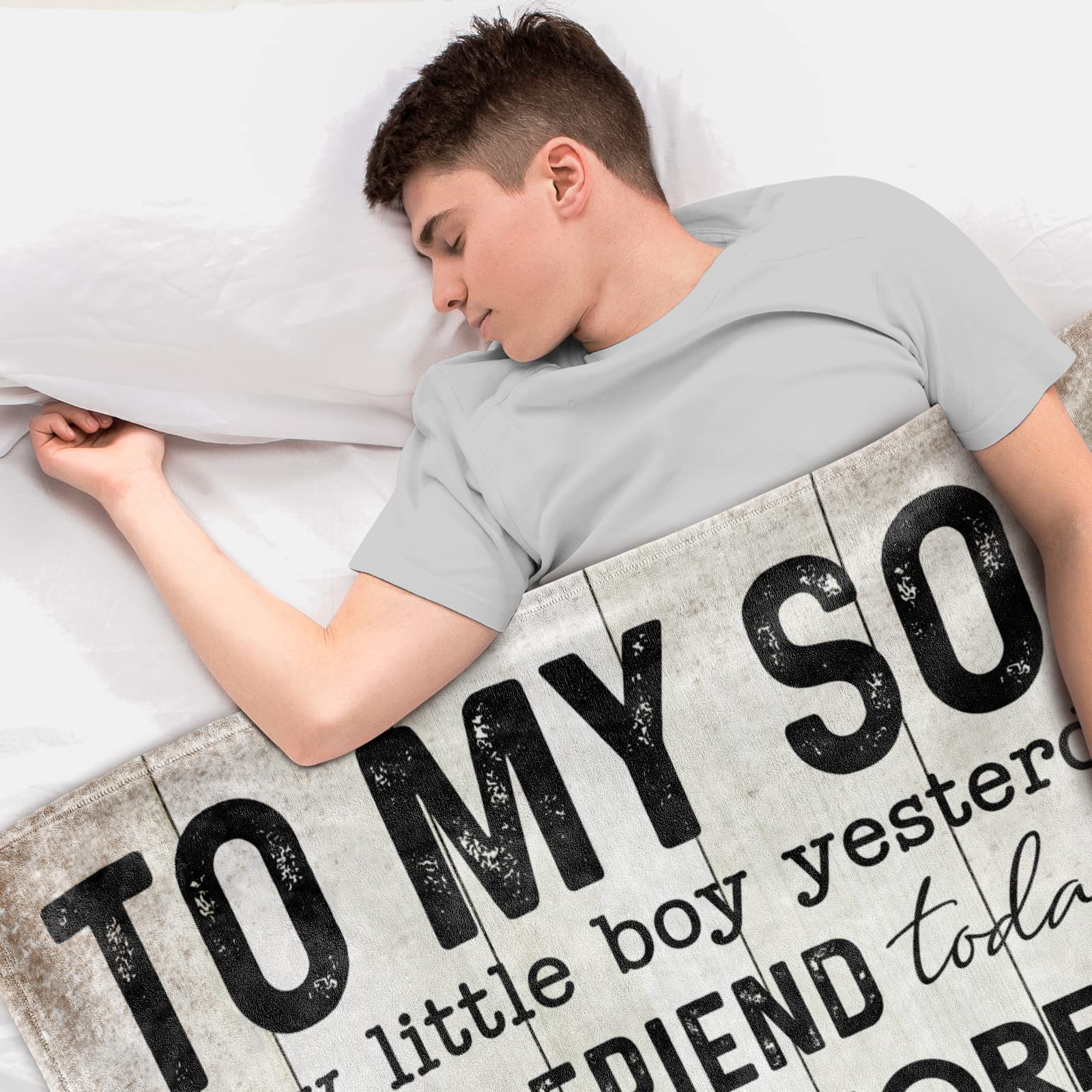 Soft Fleece Throw Blanket for Son - Birthday & Graduation Gift - 60