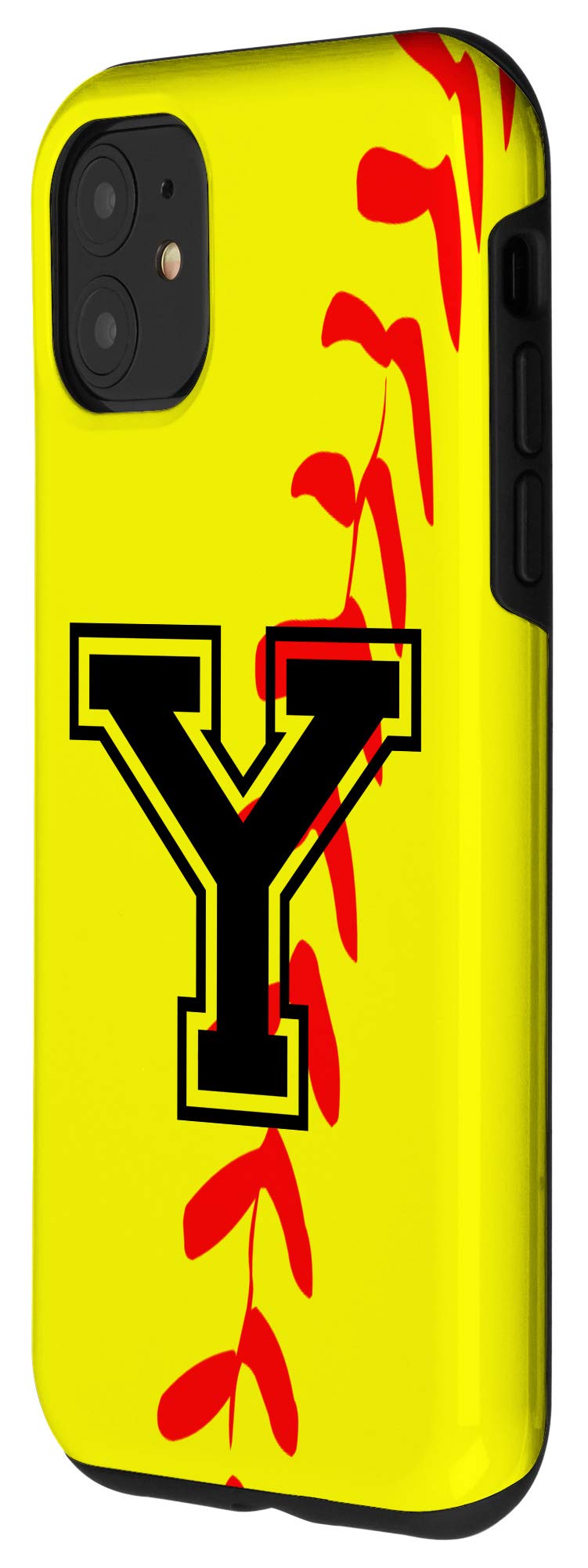 iPhone 11 Y Softball Jersey Custom Name & Initial Letter Case - Durable Protective Cover for Baseball Games, Team Sports & Fan Events