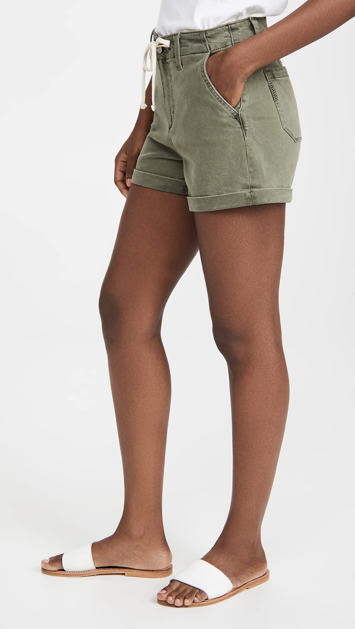 PAIGE Women's Christy Denim Shorts - High Waisted Distressed Denim Shorts for Women | Perfect for Summer, Casual Outfits & Beach Vacations