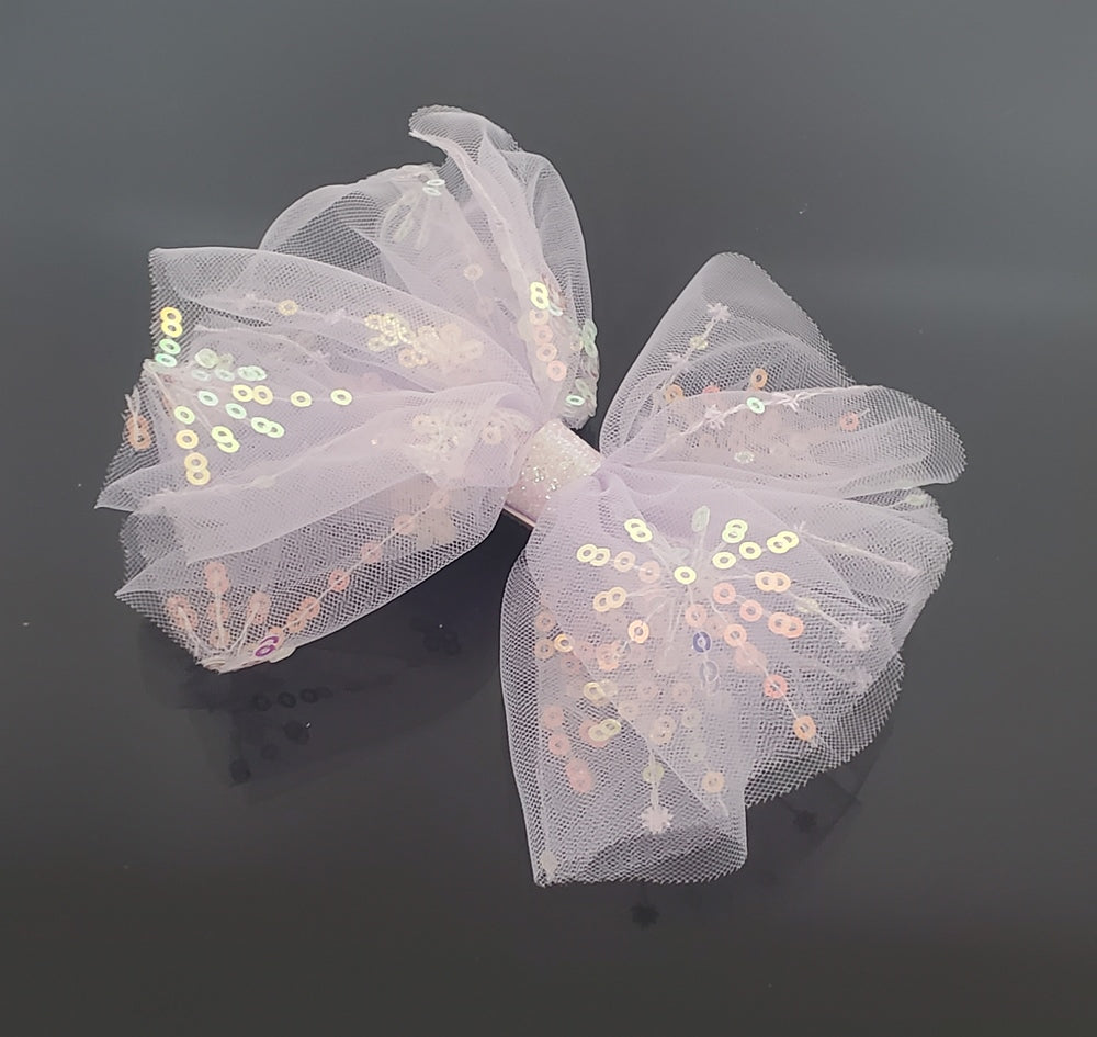 Sparkly Sequins Hair Bow for Girls - Elegant Hair Accessory for Parties, Weddings & Special Occasions