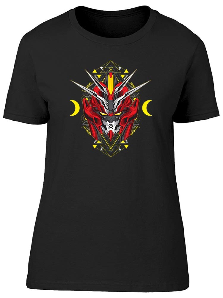 Red Killer Moon Robot Graphic T-Shirt for Women - Stylish & Comfortable Casual Wear for Everyday Outfits