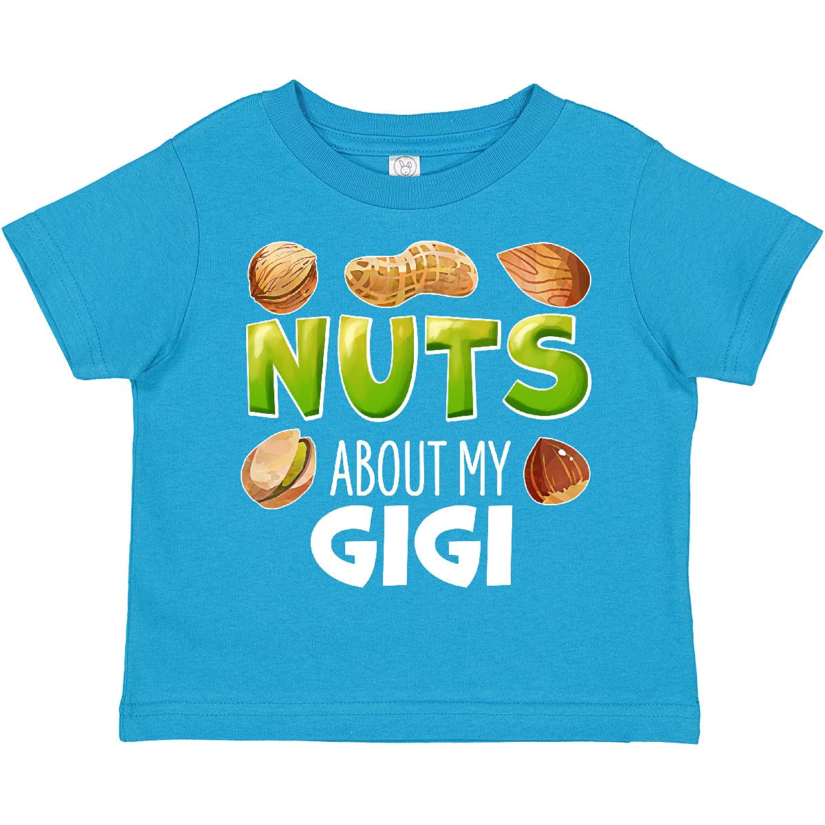 Inktastic Nuts About My Gigi Peanut Almond Pistachio Toddler T-Shirt - Cute Graphic Tee for Grandkids & Family Outfits