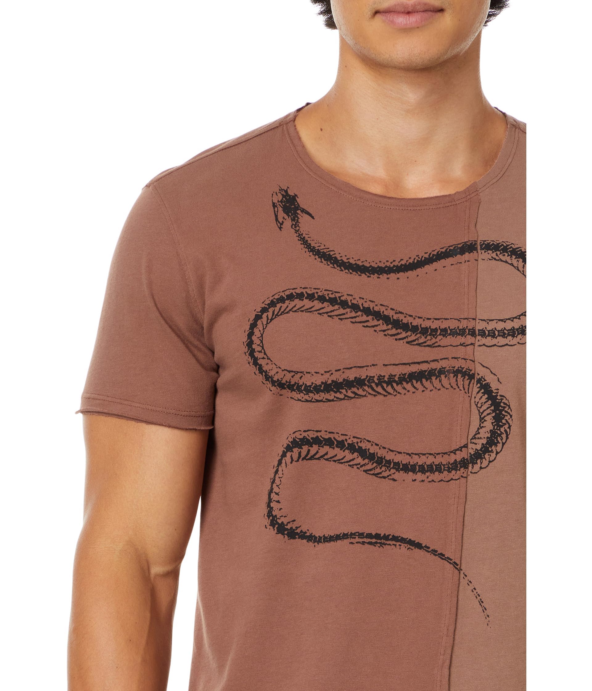 John Varvatos Men's Snake Bones Graphic T-Shirt | Vintage Rock Style Cotton Tee for Casual Wear & Street Fashion