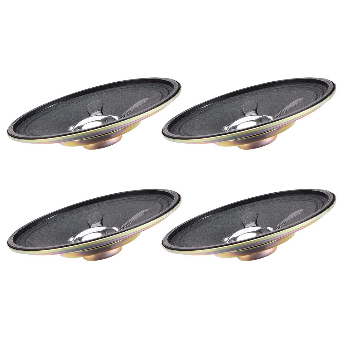 uxcell 3W 8 Ohm Micro Internal Speaker Magnet Loudspeaker 77mm Diameter (4 Pack) - Perfect for DIY Electronics, Audio Projects, and Small Sound Systems