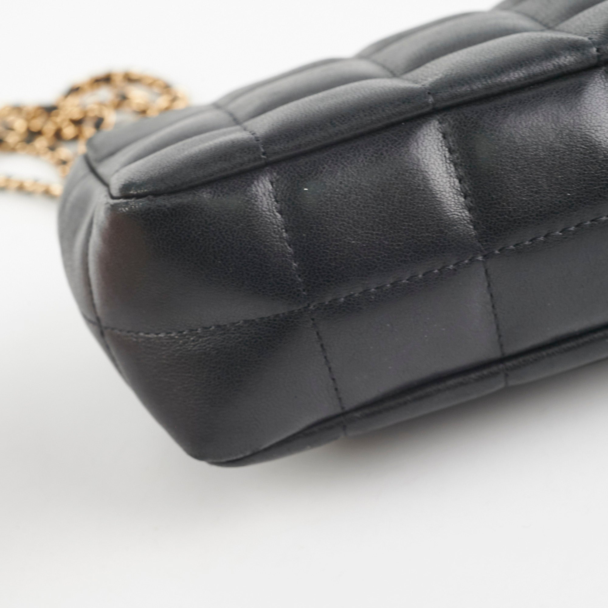 Chanel Seasonal Camellia Lambskin Mini Bag Black - Luxury Crossbody Purse for Women, Perfect for Date Night & Evening Events
